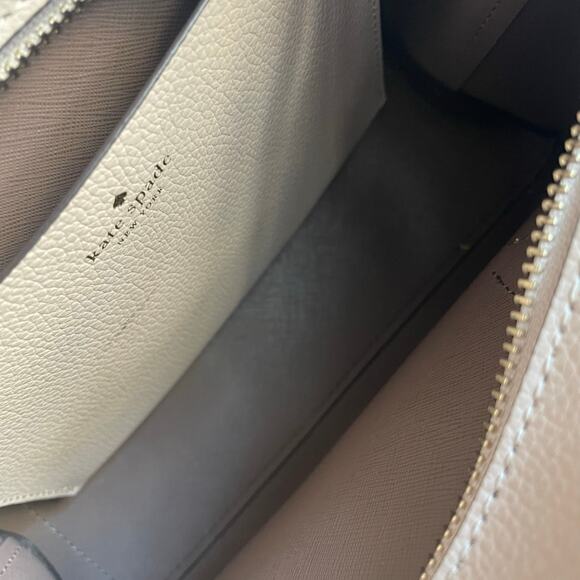 Kate Spade New York Eva Small Top Handle Crossbody Bag Blush Pebbled Leather - Picture 8 of 13